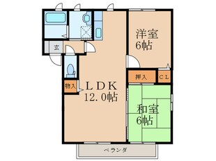 エヴァーグリーン紫の池Ａの物件間取画像